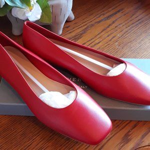 Everlane Retro 90s Red Flats Square toe size 9.5